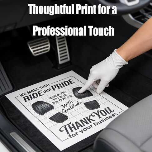 100 قطعة من سجادات أرضية السيارة الورقية للاستعمال مرة واحدة مقاس 16 × 20 بوصة لتفصيل السيارات وإصلاحها وغسلها - حماية داخلية للمركبة باللون الأبيض in Kuwait