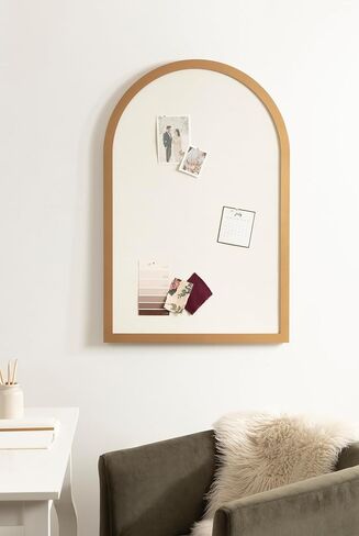 لوحة دبابيس من القماش بإطار من Kate and Laurel Holbrook Glam، مقاس 24 × 36، ذهبي، لوحة إعلانات مقوسة حديثة مزخرفة للاستخدام كلوحة رؤية أو منظمة حائط in Saudi Arabia