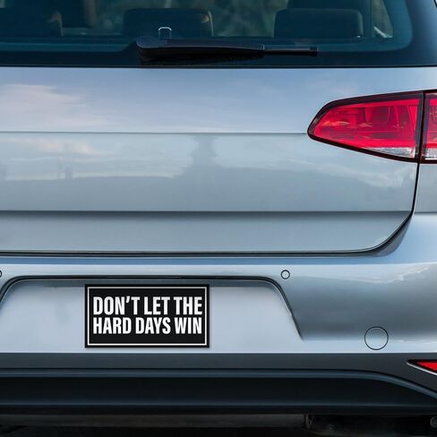 ملصق مطبوع عليه Don't Let The Hard Days Win ملصق ممتص للصدمات ملهم تحفيزي ملهم، اقتباس إيجابي للتوعية بالصحة العقلية، ملصقات كتب من الفينيل للسيارة [7.5 بوصة × 3.75 بوصة] in Saudi Arabia
