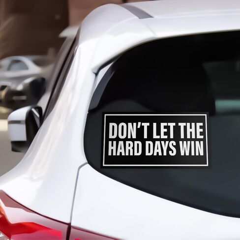 ملصق مطبوع عليه Don't Let The Hard Days Win ملصق ممتص للصدمات ملهم تحفيزي ملهم، اقتباس إيجابي للتوعية بالصحة العقلية، ملصقات كتب من الفينيل للسيارة [7.5 بوصة × 3.75 بوصة] in Saudi Arabia