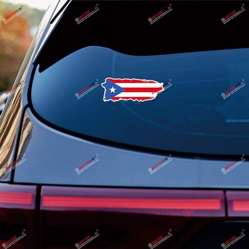 Puerto Rico Map Flag PR Outline Vinyl Decal Sticker Puerto Rican - 2 Pack Reflective, 3 Inches - for Car Boat Laptop Cup in Saudi Arabia
