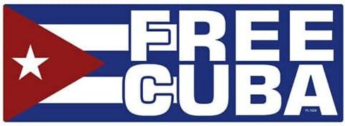 Free Cuba Rectangle Sticker for Car Vinyl Decal Truck Window Bumper Sticker Laptop Decal 8.75 х 3 in. in Kuwait