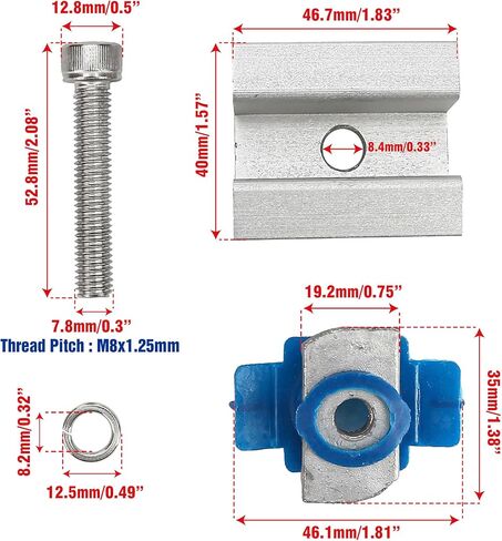 10 Pcs Adjustable Solar Panel Mounting Bracket Clamps Wide Photovoltaic Support Mid for Secure Solar Panel System pv, Aluminum Roof Mount Kit Hardware with Nut Bolt Fit for Standard Unistrut in Saudi Arabia