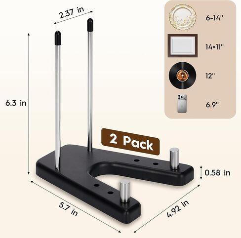 حامل لوحة مكون من قطعتين للعرض بمسافات قابلة للتعديل، حامل عرض حامل لوحة خشبية، حامل إطار صورة لألواح زخرفية مقاس 6-14 بوصة، كتاب، سجل، لوحة، صورة، لوحة فنية على سطح الطاولة in Kuwait