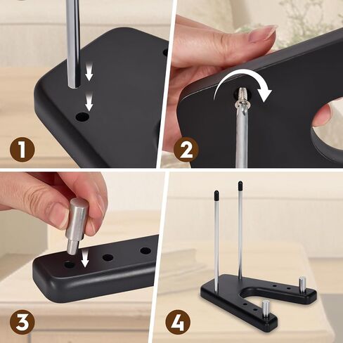 حامل لوحة مكون من قطعتين للعرض بمسافات قابلة للتعديل، حامل عرض حامل لوحة خشبية، حامل إطار صورة لألواح زخرفية مقاس 6-14 بوصة، كتاب، سجل، لوحة، صورة، لوحة فنية على سطح الطاولة in Kuwait