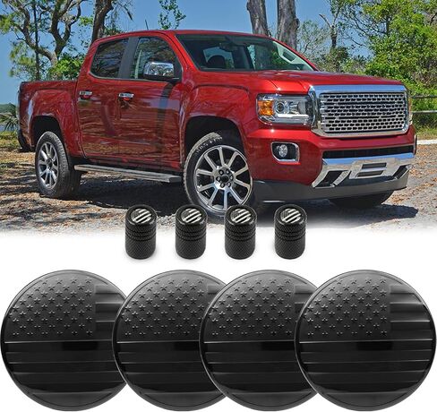 4 PCS 3 1/4 inches=83mm Car Wheel Center Hub Cover for Chevrolet,Silver Black American USA Flag Wheel Center Caps fit Most 18"&20"&22" Rims for GMC Sierra,Chevy Silverado,Camaro, Toyota,F150 in Kuwait