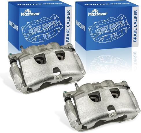 Maxfavor 18B5404 18B5405 مجموعة فرجار الفرامل القرصية مع دعامة متوافقة مع 2012-2020 Ford F-150 2015-2020 Ford Lobo 3.5L 5.0L 2011-2013 Lobo 6.2L مجموعة فرجار الفرامل الأمامية اليسرى اليمنى in Saudi Arabia