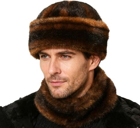 PURFUN رجل فو الفراء الصياد قبعة القديمة أبي الشتاء دافئ دافئ فروي الروسية Ushanka قبعة يندبروف تشغيل الصيد قبعة تزلج قبعة in Kuwait