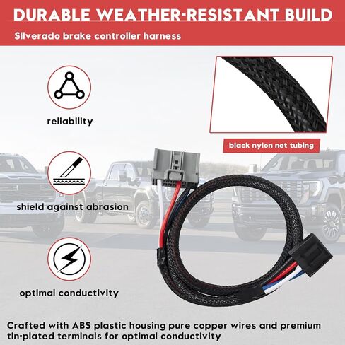 3064-P مجموعة أدوات التحكم في فرامل المقطورة | متوافق مع سيلفرادو 1500-3500 ودودج رام | محول ومحول للتحكم في الفرامل مقاس 31 بوصة لأنظمة تيكونشا/ريس in Kuwait