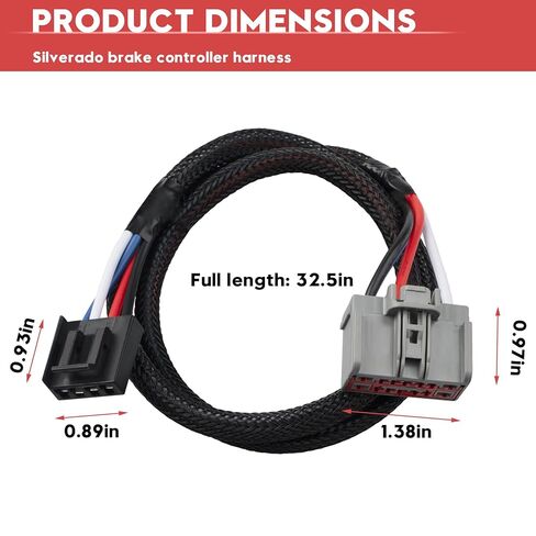 3064-P مجموعة أدوات التحكم في فرامل المقطورة | متوافق مع سيلفرادو 1500-3500 ودودج رام | محول ومحول للتحكم في الفرامل مقاس 31 بوصة لأنظمة تيكونشا/ريس in Kuwait