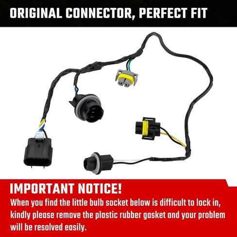 Headlight Wiring Harness Connector Compatible with Chevy Malibu 2008 2009 2010 2011 2012 Replacement 15930264 645-539 645539 in Saudi Arabia