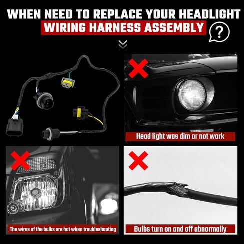 Headlight Wiring Harness Connector Compatible with Chevy Malibu 2008 2009 2010 2011 2012 Replacement 15930264 645-539 645539 in Saudi Arabia