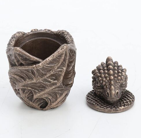 Veronese Design 3 1/2" Baby Dragon Resin Figurine Secret Stash Box Cast Bronze Finish in Saudi Arabia