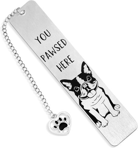 Dog Book Markers, Zinc Alloy You Pawsed Here Bookmark Cute Dog Mom Gifts Funny Reading Accessory for Men Women (Corgi) in Kuwait