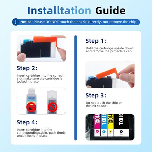 910XL 910 High Yield Ink Cartridge Replacement for HP 910xl Ink Cartridges Combo Pack Compatible with HP OfficeJet 9120OfficeJet 8010 8012 8013 8015 8020 8022 (Black Cyan Magenta Yellow 5 Pack) in Kuwait