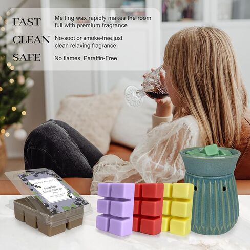 BINYUAN يذوب الشمع المعطر الصيفي، مكعبات الصويا ذات الروائح الاستوائية من أجل فطائر الشمع ذات الرائحة القوية، مجموعة هدايا تذوب الشموع من 16 رائحة in Kuwait