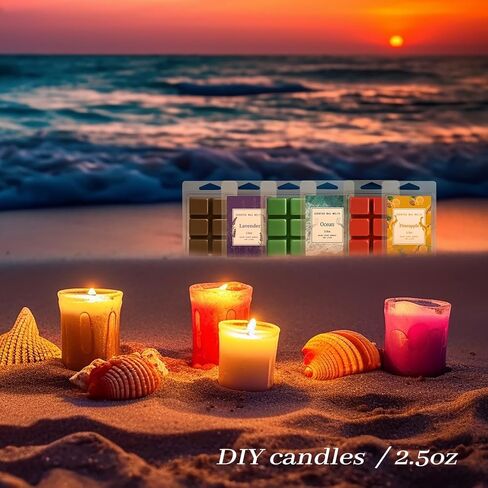BINYUAN يذوب الشمع المعطر الصيفي، مكعبات الصويا ذات الروائح الاستوائية من أجل فطائر الشمع ذات الرائحة القوية، مجموعة هدايا تذوب الشموع من 16 رائحة in Kuwait