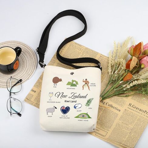 WSNANG New Zealand Landmarks Travel Crossbody Bag Kiwi Land Vacation Souvenir Gift New Zealand Shoulder Bag in Saudi Arabia