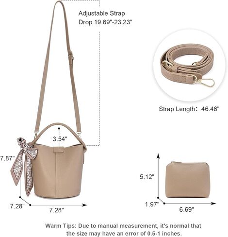 FALAN MULE Small Crossbody Bag for Women Vegan Leather Mini Bucket Handbags Shoulder Purse in Saudi Arabia