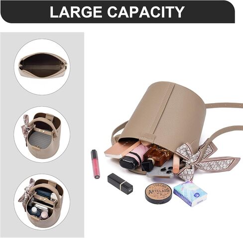 FALAN MULE Small Crossbody Bag for Women Vegan Leather Mini Bucket Handbags Shoulder Purse in Saudi Arabia