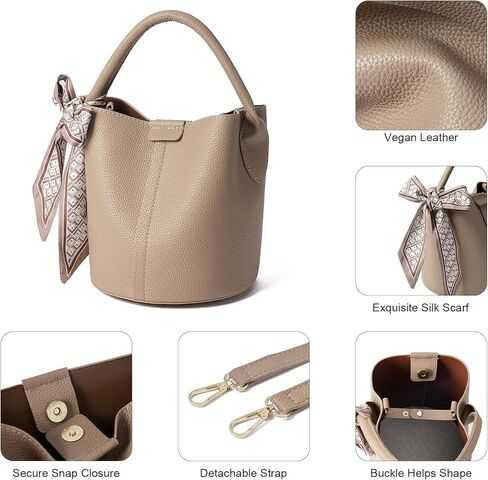 FALAN MULE Small Crossbody Bag for Women Vegan Leather Mini Bucket Handbags Shoulder Purse in Saudi Arabia