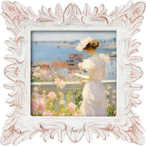 Vintage Picture Frames, 4x4 Antique Gold Photo Frames for Wall and Tabletop, Small Frame with Floral Design for Artwork/Snapshots/Prints, Home Accents Decor in Saudi Arabia