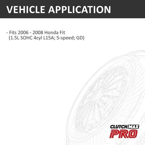ClutchMaxPRO Replacement for Performance Stage 2 Clutch Kit Honda Fit 2006 2007 2008 1.5L 4cyl L15A 5-speed GD (CP08049HD-ST2) in Saudi Arabia