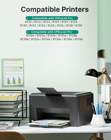 923 Ink Cartridges for HP Printers Replacement for HP Ink 923 923XL 923e Use with OfficeJet Pro 8135e 8130e 8139e 8138e 8122e 8120 8124e 8125e 8130 8132e 8134e Printer Black Color 4 Pack in Kuwait
