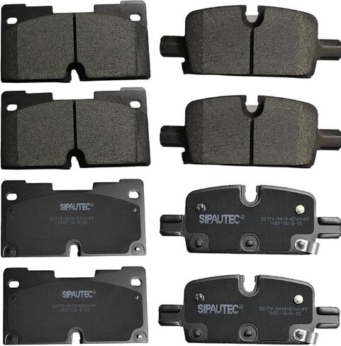 SIPAUTEC-Front and Rear Brake Pad Set 4-Wheel Set Ceramic Disc Brake Pads Replacement For 2019-2025 Chevrolet Silverado 1500 | Suburban Tahoe | Cadillac Escalade ESV | GMC Sierra 1500 | Yukon XL in Kuwait