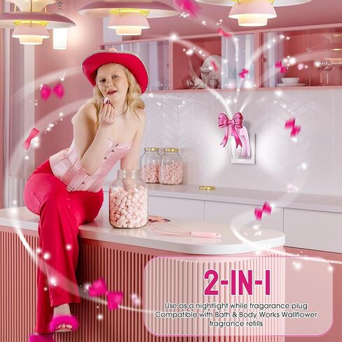 قابس عطر حائطي مع ضوء ليلي متوافق مع باث آند بودي وركس، عطر زهرة الحائط، قابس موزع عطر على شكل يقطين متدفق للتحكم في رائحة مكتب المنزل في عيد الشكر in Kuwait