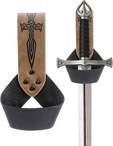 Medieval Renaissance Viking Sword Leather Belt - Swords Holder Sheath Scabbard for Adult Women Men Knight Props in Kuwait