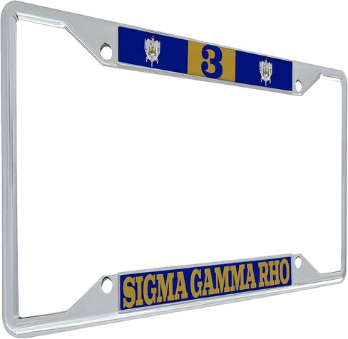 Desert Cactus Sigma Gamma Rho Car Accessories SGRhos Sigmas Metal License Plate Frame and Tag Holder for Front or Rear of Vehicle (#3 License Plate Frame) in Saudi Arabia