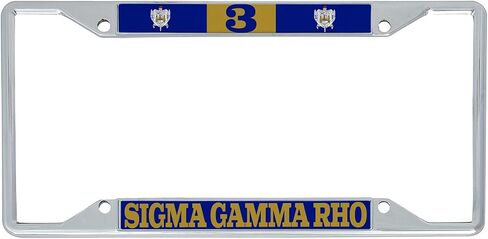 Desert Cactus Sigma Gamma Rho Car Accessories SGRhos Sigmas Metal License Plate Frame and Tag Holder for Front or Rear of Vehicle (#3 License Plate Frame) in Saudi Arabia