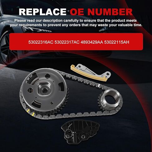 مجموعة سلسلة التوقيت VVT Gear Crank Sprocket 6.4L 5.7L Grand Cherokee 2009-2015 للقائد 09-10 لـ Ram 1500 2500 3500، 5.7L لشاحن تشالنجر دورانجو 09-15 أجزاء وقت المحرك 53022316AC in Saudi Arabia