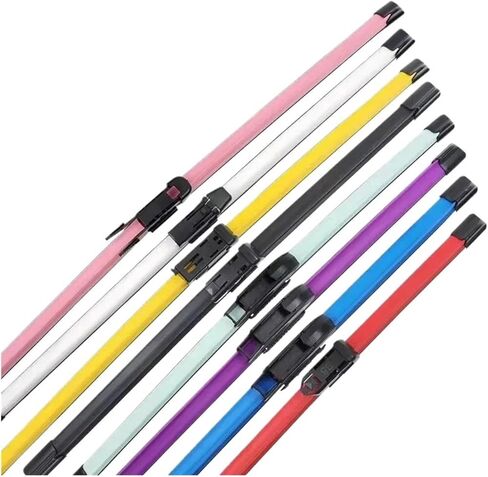Colorful U J Hook Car Windshield Wiper Blades Universal Soft Double Layer Rubber Frameless Bracketless 16" 19" 20" 22" 24" 26"(Pink,16in (400mm)-1 pc) in Saudi Arabia
