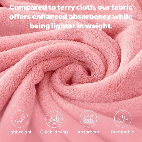 Towel Robe for Women and Men – Soft Absorbent Kimono Bathrobe, Quick-Dry Spa Shower & Hotel Use in Kuwait