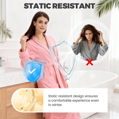 Towel Robe for Women and Men – Soft Absorbent Kimono Bathrobe, Quick-Dry Spa Shower & Hotel Use in Kuwait