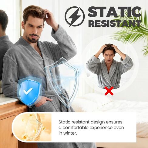 Towel Robe for Women and Men – Soft Absorbent Kimono Bathrobe, Quick-Dry Spa Shower & Hotel Use in Kuwait