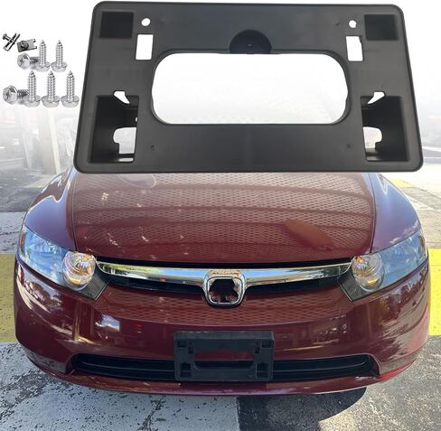 حامل إطار لوحة ترخيص المصد الأمامي من FASTCHE متوافق مع 2006 2007 2008 Honda Civic لوحة الترخيص الأمامية استبدال # 71145SNAA00 HO1068110 in Saudi Arabia