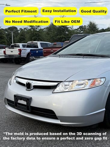 حامل إطار لوحة ترخيص المصد الأمامي من FASTCHE متوافق مع 2006 2007 2008 Honda Civic لوحة الترخيص الأمامية استبدال # 71145SNAA00 HO1068110 in Saudi Arabia