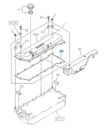 Gasket Valve Cover for Isuzu NPR NPR-HD NQR 4HF1 4.3L 4HG1T 4.6L 4HE1 4.8L 98-15 in Kuwait