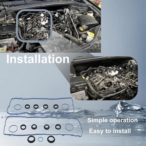 مجموعة حشية غطاء صمام المحرك متوافقة مع جيب جراند شيروكي رانجلر، كرايسلر باسيفيكا فوييجر، دودج دورانجو رام 1500 رام بروماستر 1500 2500 3500 3.6L V6 استبدال # VC1184G، VS50919 in Kuwait