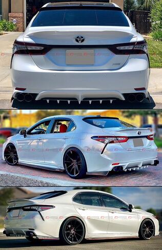 Painted Gloss Pearl White TR Style High Kick Duckbill Rear Trunk LID Spoiler Wing Replacement Compatible with 2018-2024 Toyota Camry LE XLE SE XSE in Saudi Arabia