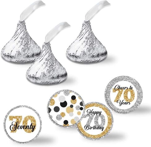 ملصقات ملصقات قبلة لحفلات عيد الميلاد السبعين من Confetti Polka Dot، 300 ملصق دائري للحفلات بحجم 0.75 بوصة لقبلات الشوكولاتة من AmandaCreation، رائعة لمفضلات الحفلات، وأختام المغلفات وحقائب الهدايا الجيدة in Saudi Arabia