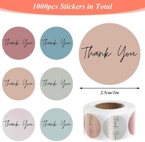 cobee 1000Pcs Boho Thank You Stickers, Thank You Sticker Small Business, Thanks Your for Supporting My Small Business Sticker, Envelope Stickers for Packaging Gift Wraps and Crafts in Saudi Arabia