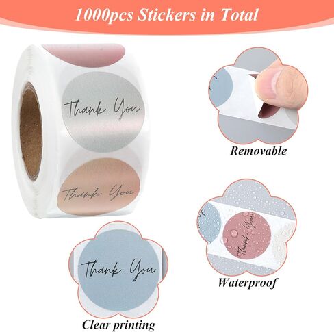 cobee 1000Pcs Boho Thank You Stickers, Thank You Sticker Small Business, Thanks Your for Supporting My Small Business Sticker, Envelope Stickers for Packaging Gift Wraps and Crafts in Saudi Arabia