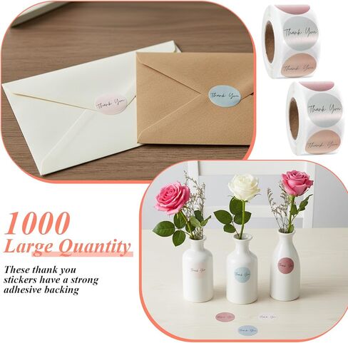 cobee 1000Pcs Boho Thank You Stickers, Thank You Sticker Small Business, Thanks Your for Supporting My Small Business Sticker, Envelope Stickers for Packaging Gift Wraps and Crafts in Saudi Arabia