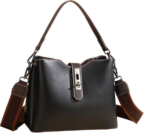 Bucket Bag Vintage Crossbody Purse with 2 Straps, Trendy Small Shoulder Bag for Daily Use for Ladies in Saudi Arabia