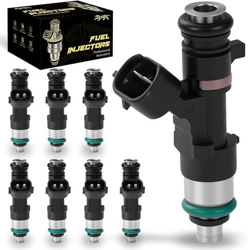 Oktiger Set of 8 Upgraded Fuel Injectors 2.4L/2.5L/4.0L/5.6L Fits for Nissan Pathfinder 2004 2005 2006 2007 2008 2009 2010, Xterra Armada 2005-2014, Frontier 2006-2014, Titan 2004-2012, OE#0280158007 in Kuwait