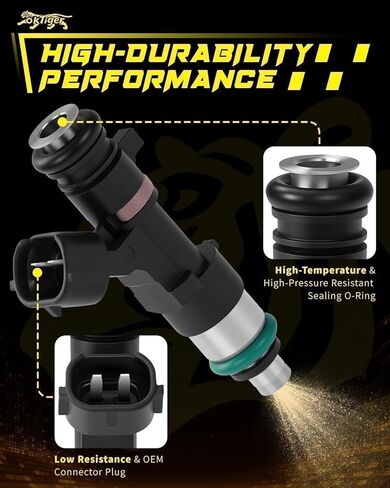 Oktiger Set of 8 Upgraded Fuel Injectors 2.4L/2.5L/4.0L/5.6L Fits for Nissan Pathfinder 2004 2005 2006 2007 2008 2009 2010, Xterra Armada 2005-2014, Frontier 2006-2014, Titan 2004-2012, OE#0280158007 in Kuwait